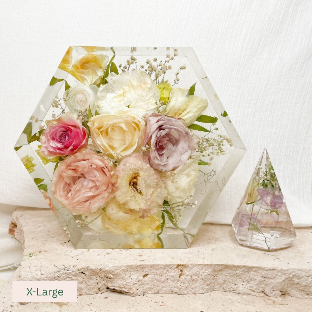 Preserved Flowers Resin Hexagons