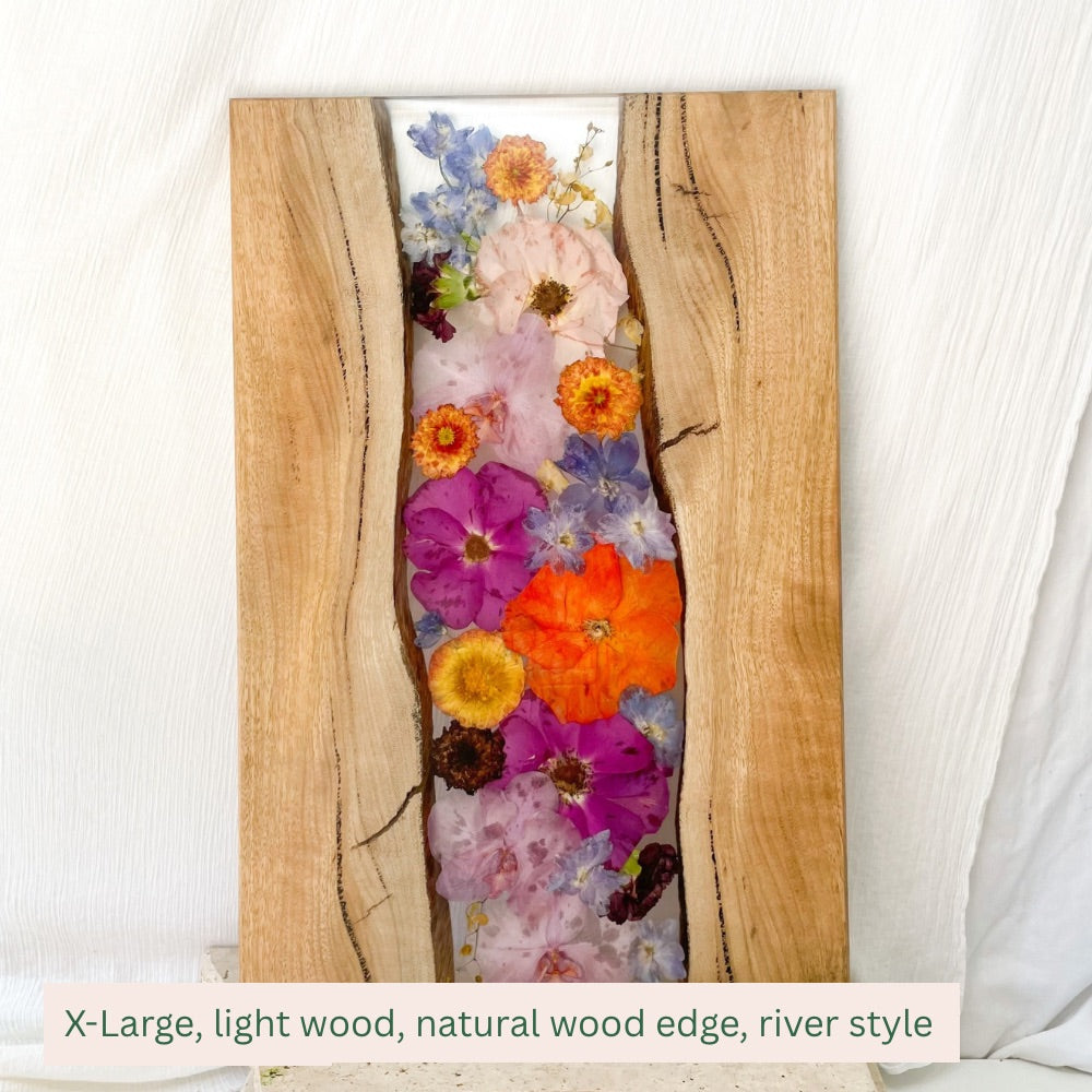 Preserved Flowers Timber Charcuterie Boards