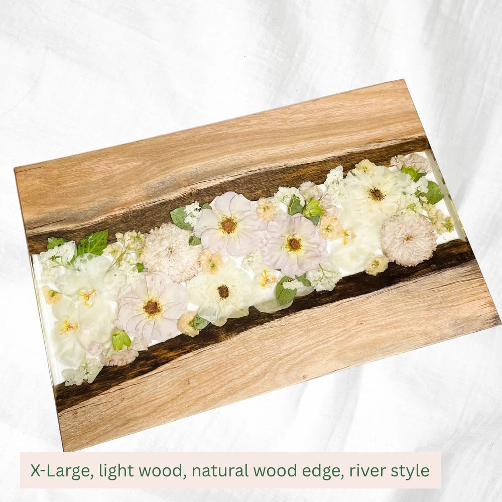 Preserved Flowers Timber Charcuterie Boards