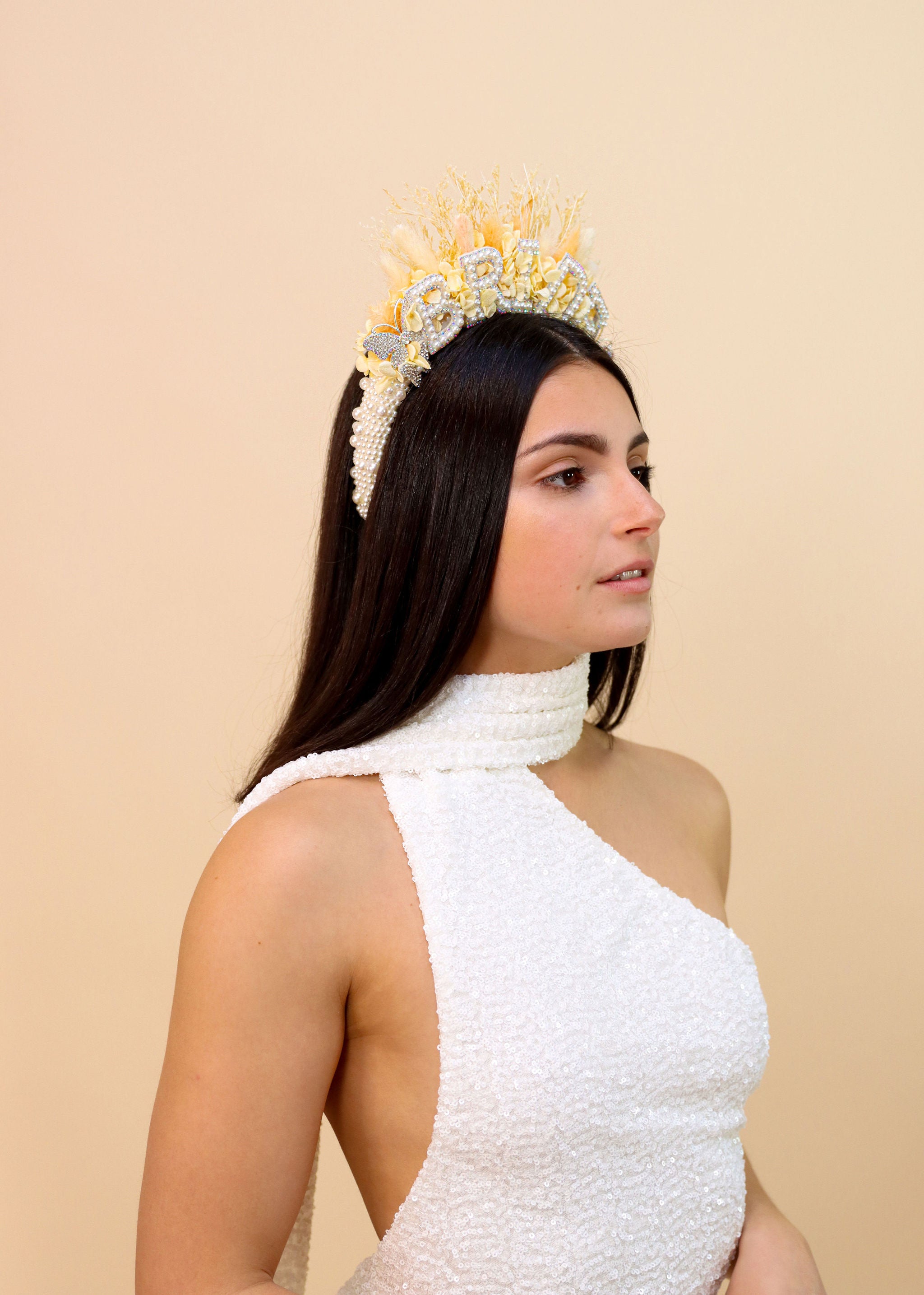 Butterfly Pearl Bride Headband