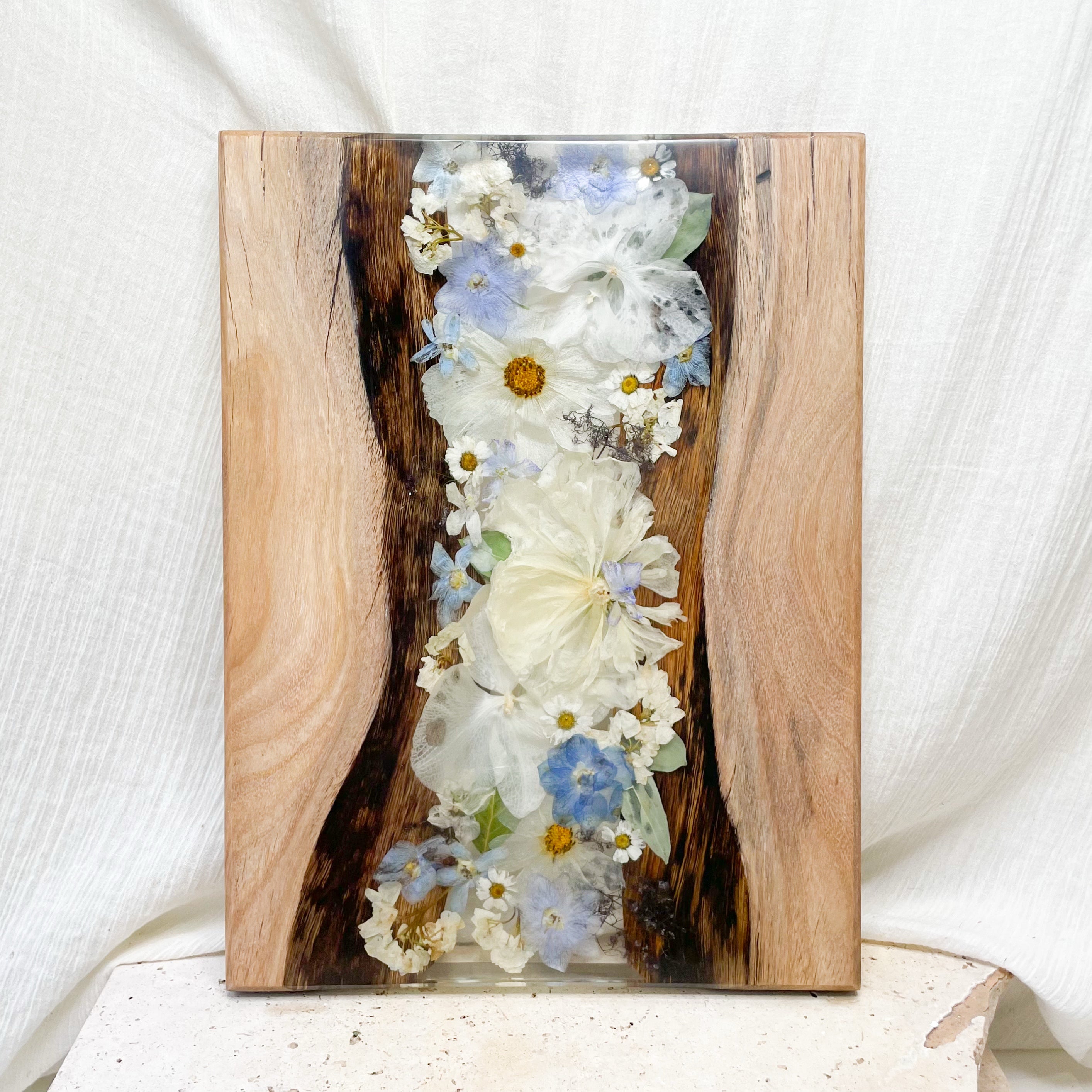 Preserved Flowers Timber Charcuterie Boards