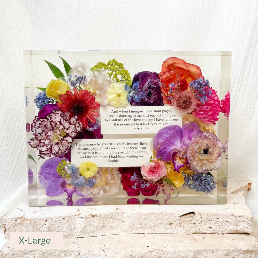 Preserved Flowers Resin Rectangles