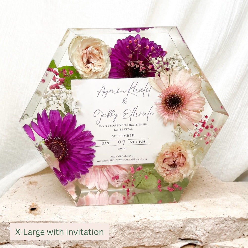 Preserved Flowers Resin Hexagons