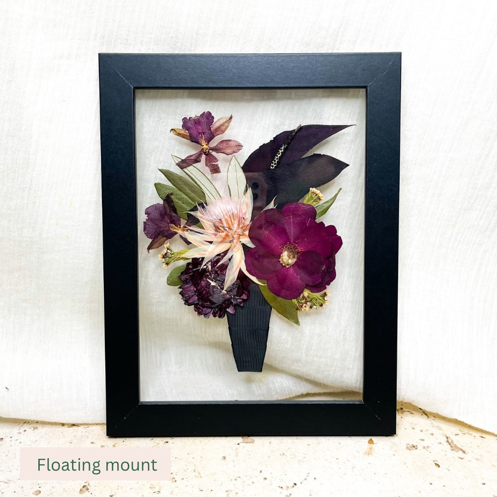 Pressed Flower Buttonhole Framing (Add on)
