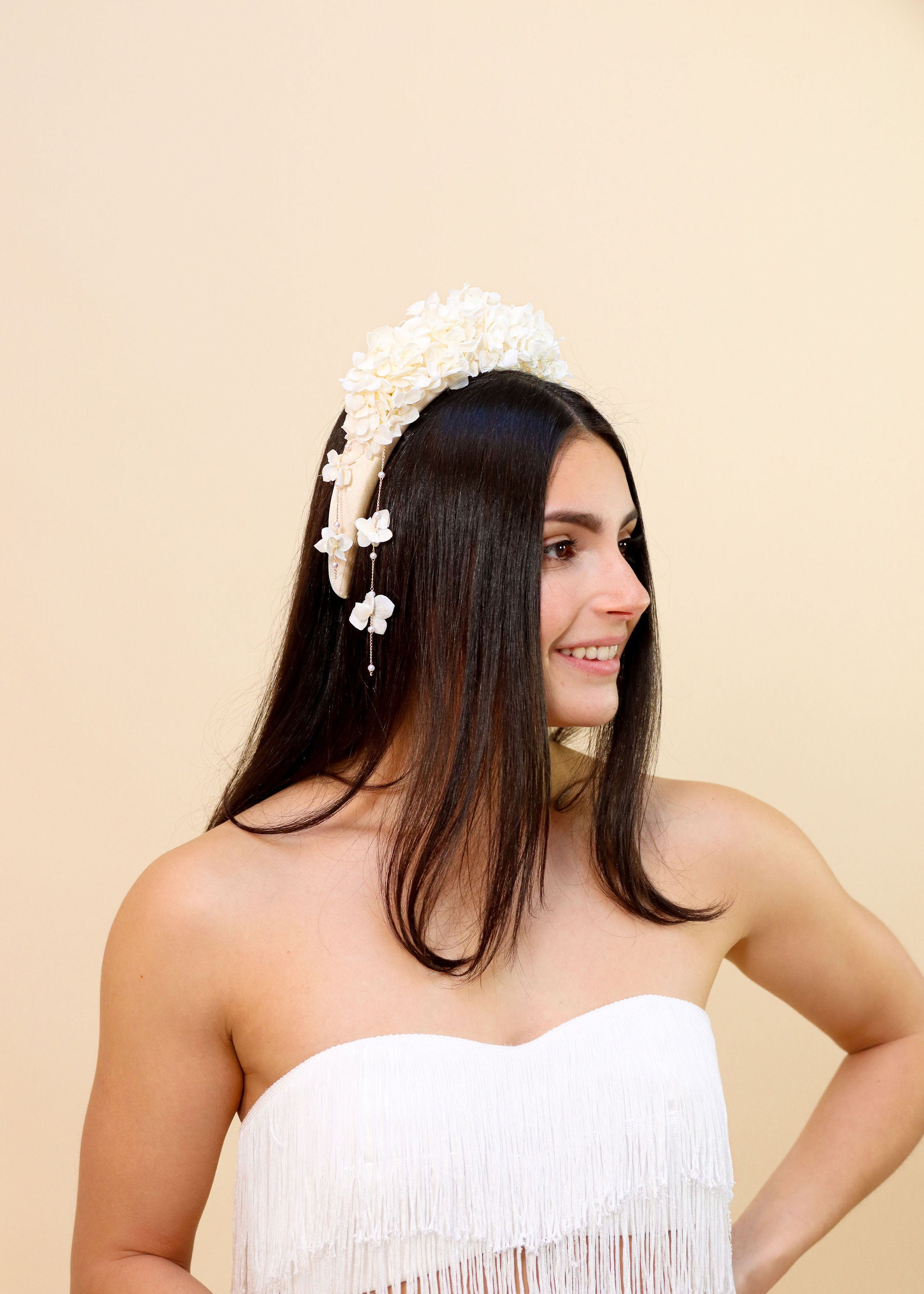 Pearl Hydrangea Headband