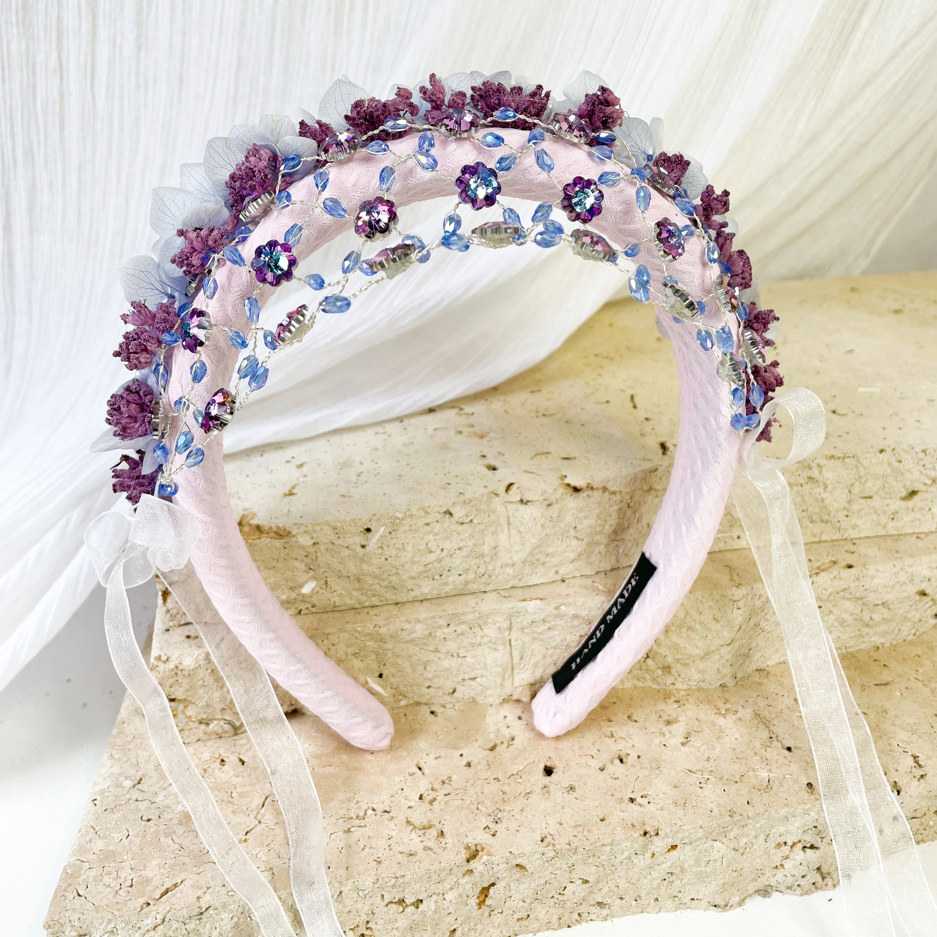 Lilac & Blue Floral Headband