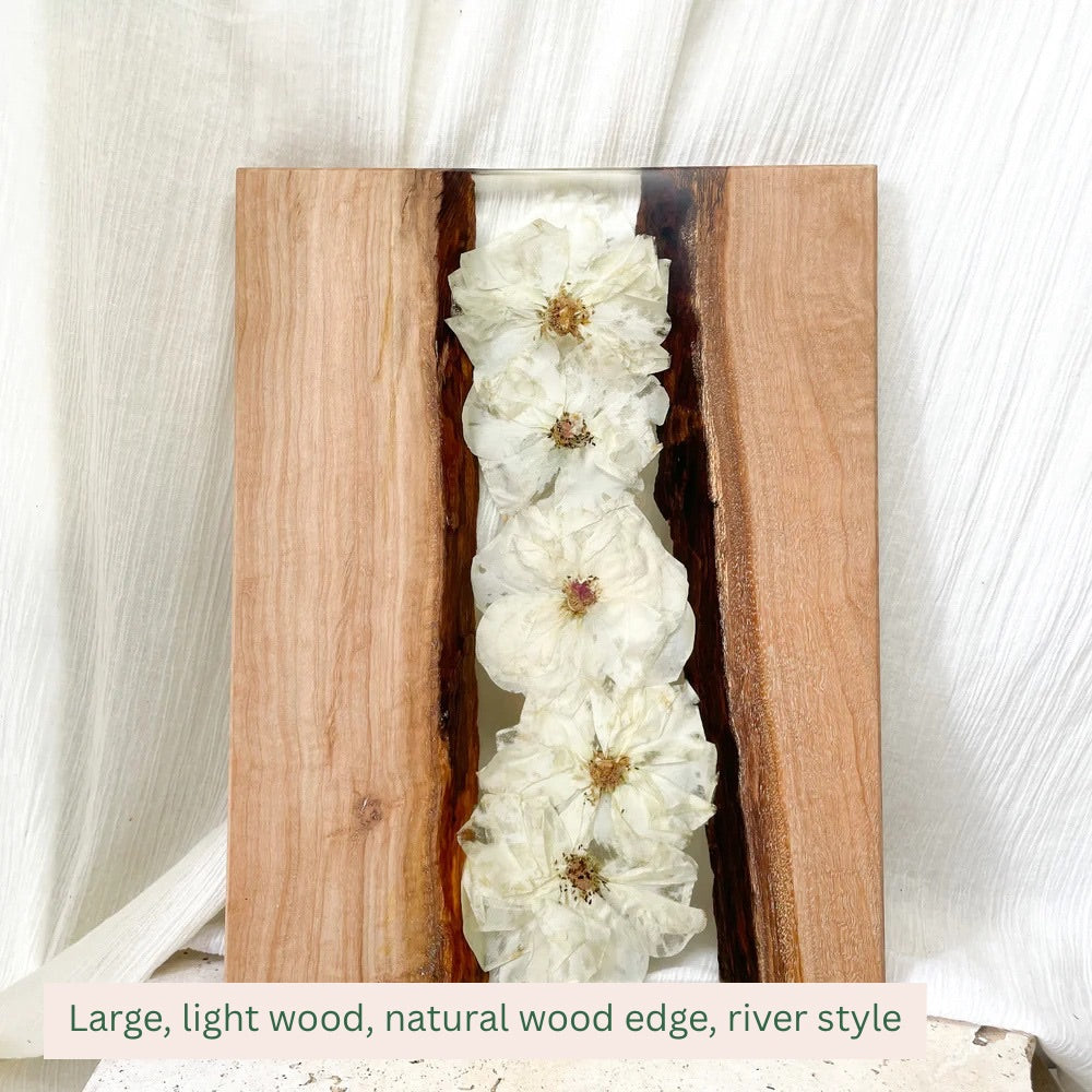 Preserved Flowers Timber Charcuterie Boards