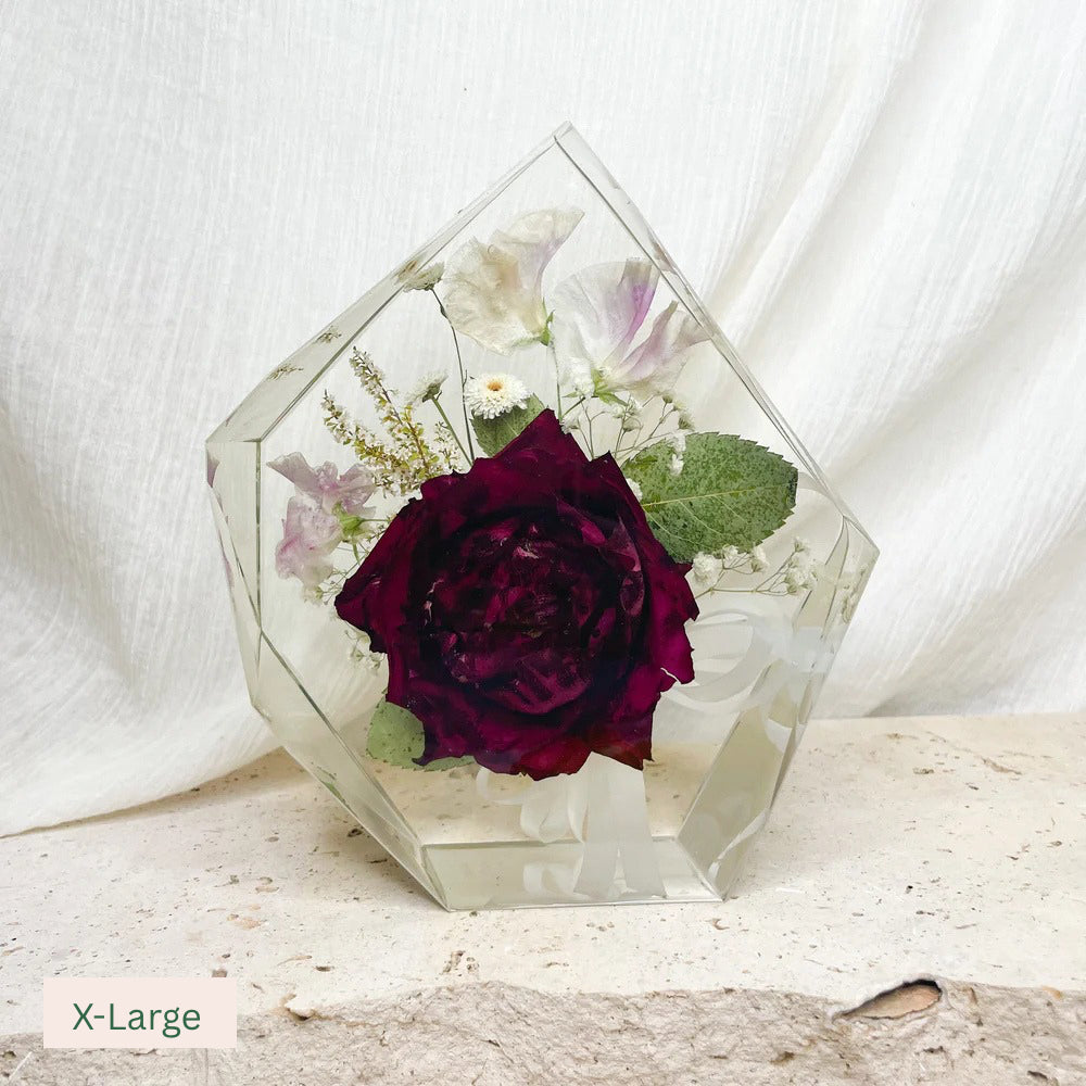 Preserved Flowers Resin Gem Shape