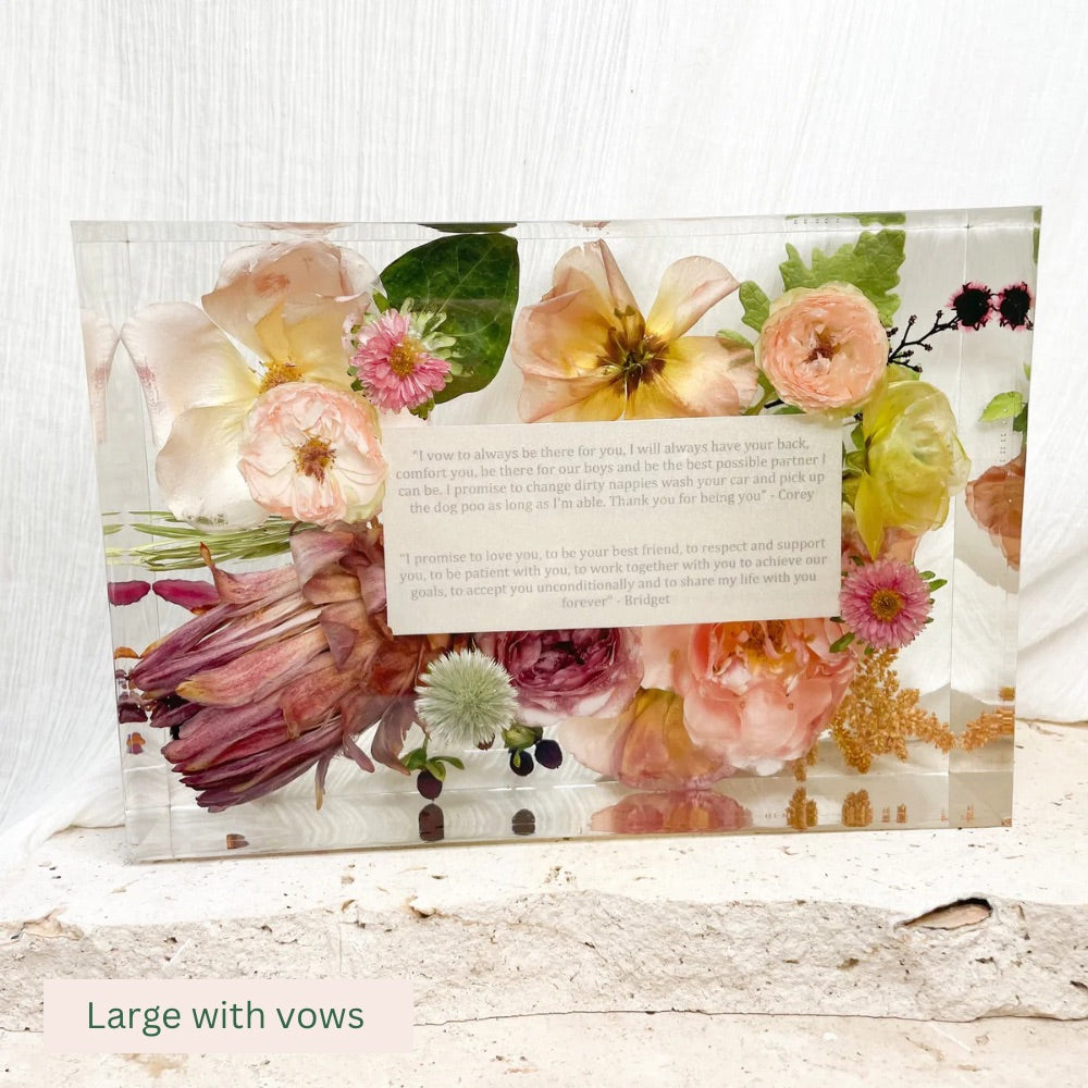 Preserved Flowers Resin Rectangles