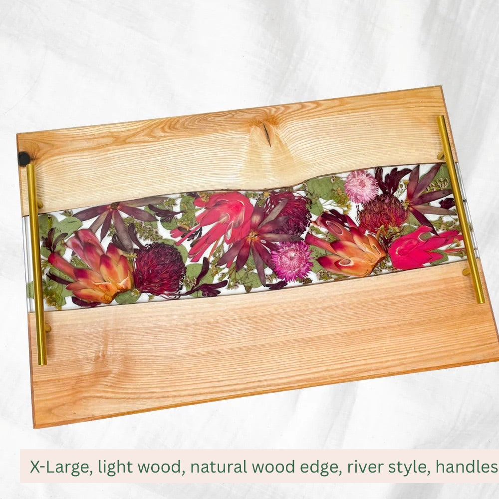 Preserved Flowers Timber Charcuterie Boards