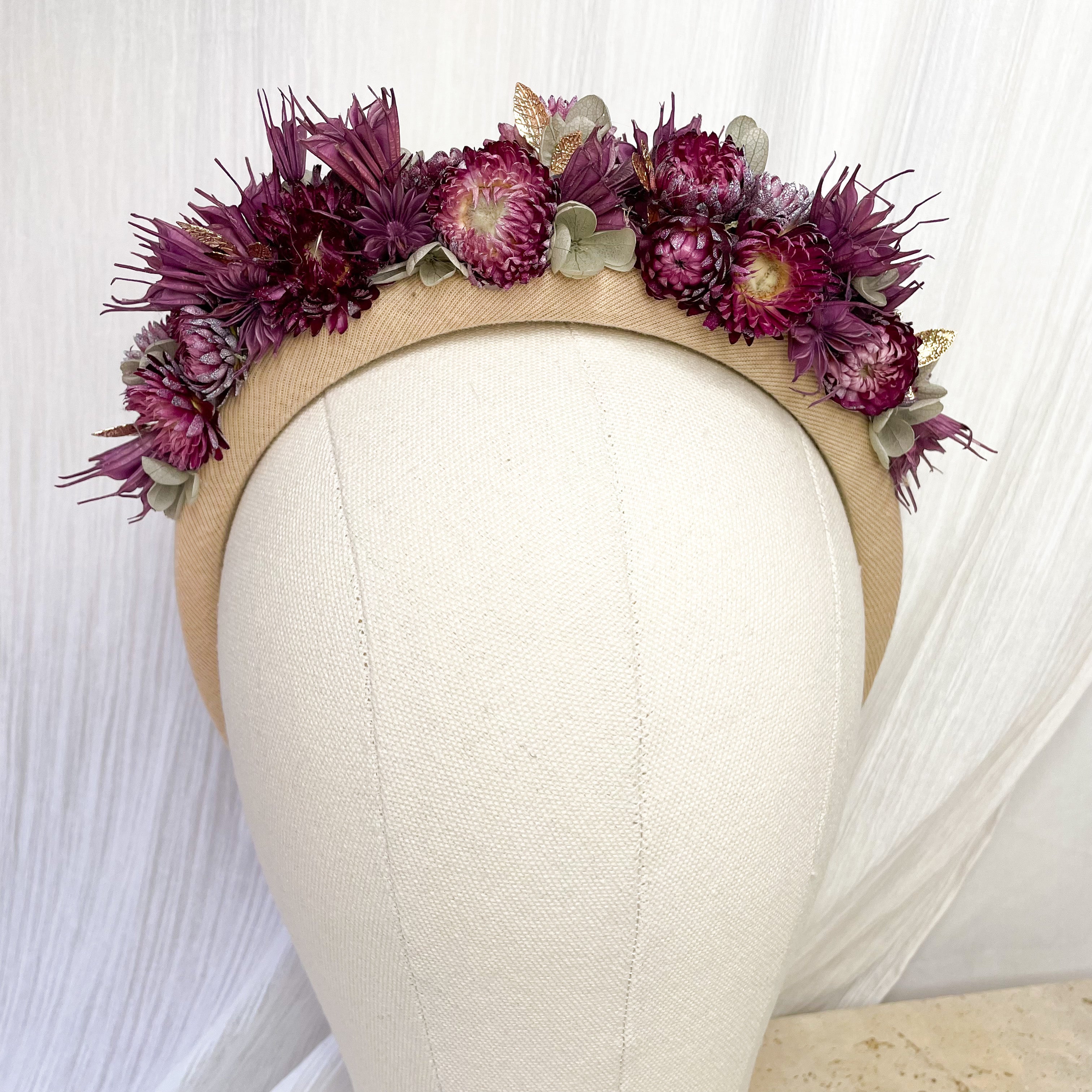 Boysenberry Floral Headband