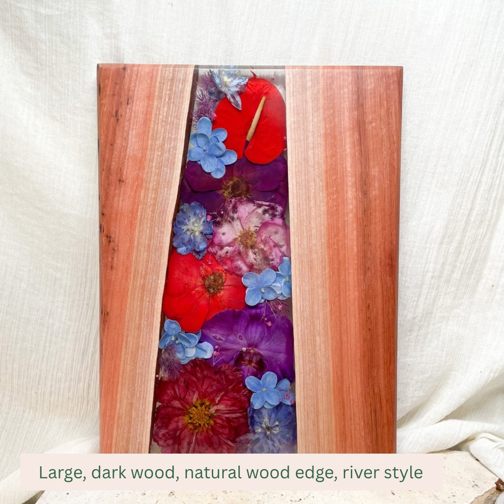 Preserved Flowers Timber Charcuterie Boards