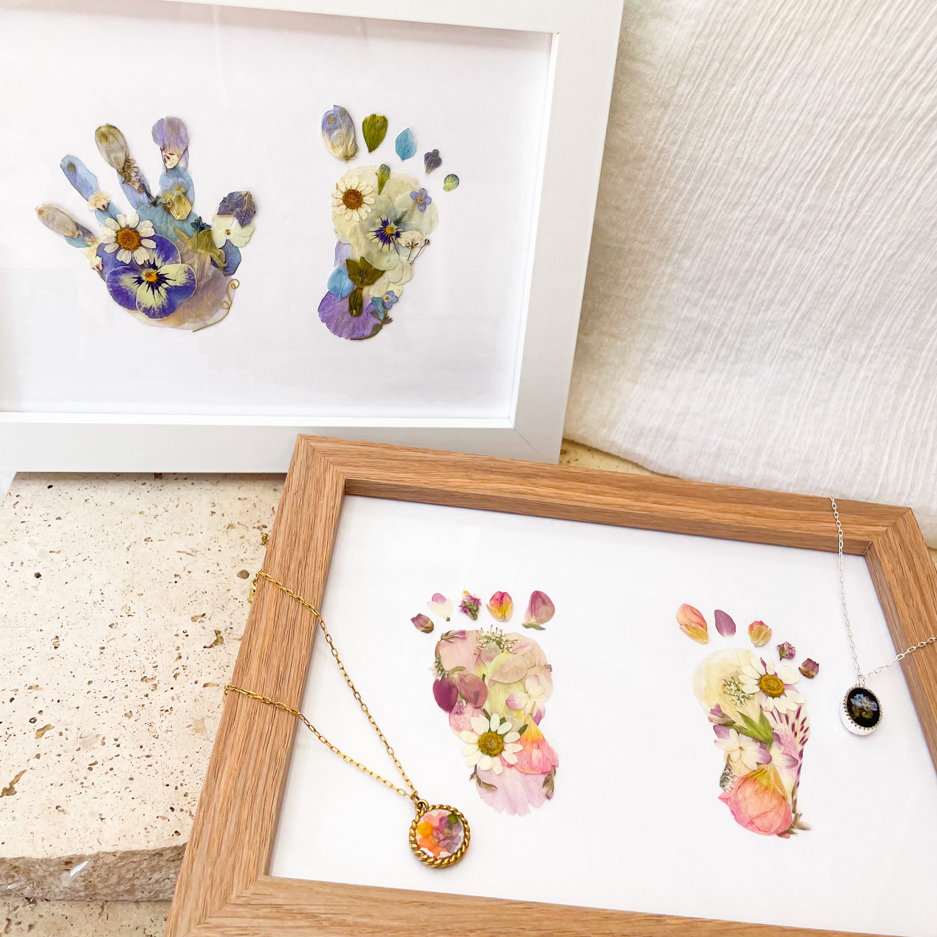 Baby Keepsake Pressed Floral Frame (Preorder)