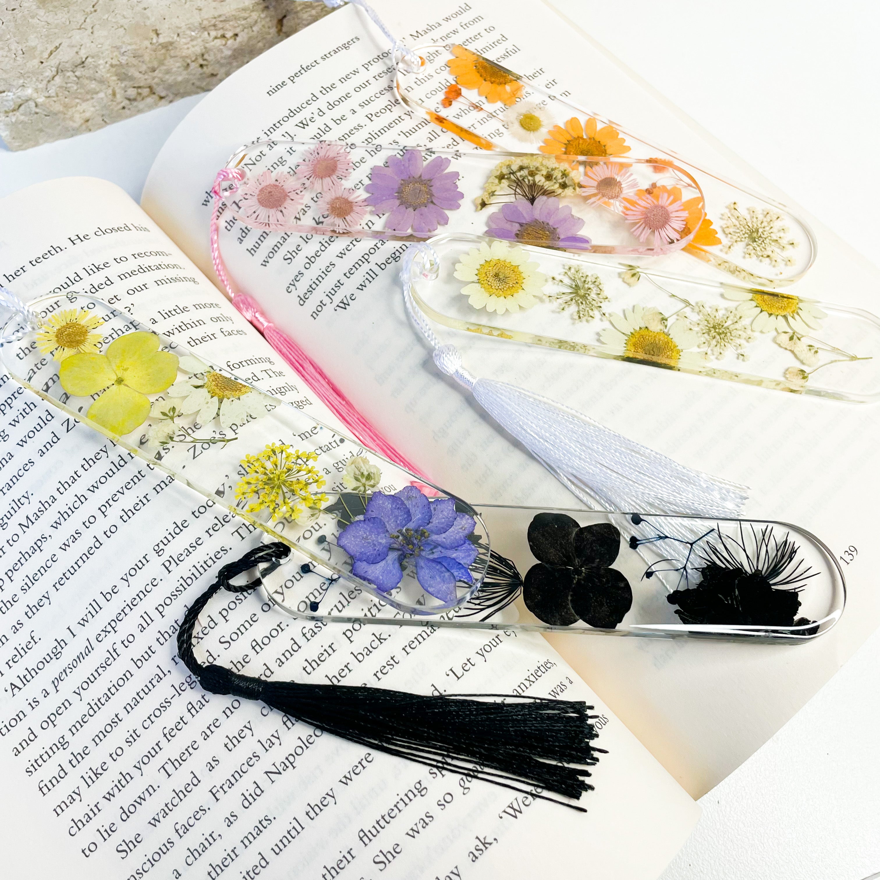 Yellow & Purple Flower Bookmark