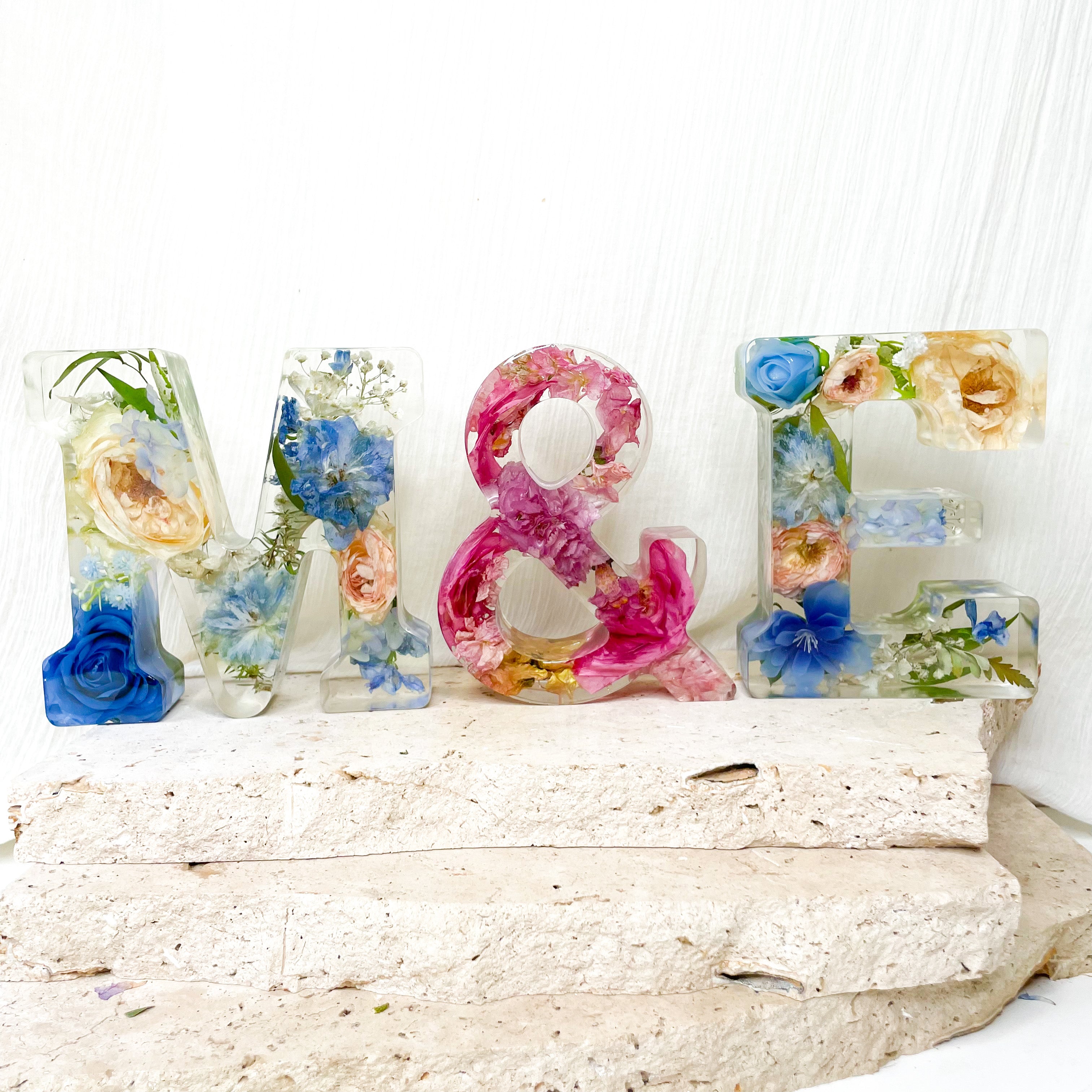 Preserved Flowers Individual Resin Letters