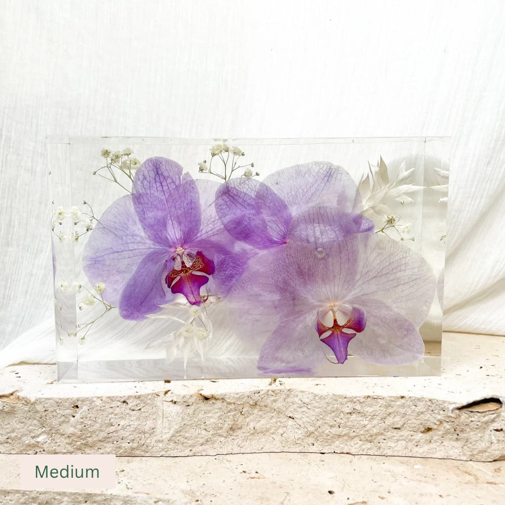 Preserved Flowers Resin Rectangles