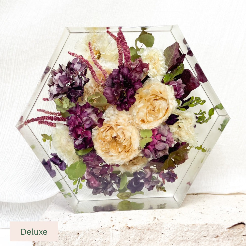 Preserved Flowers Resin Hexagons