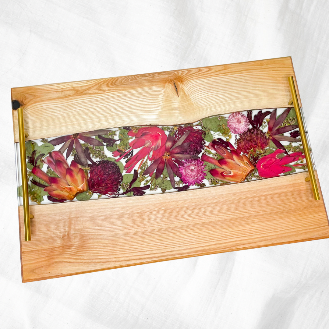 Preserved Flowers Timber Charcuterie Boards