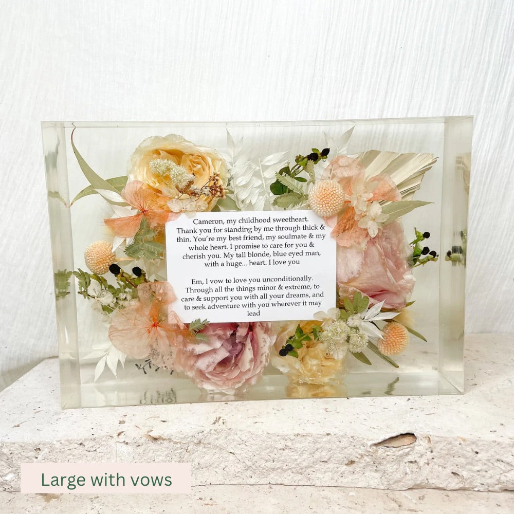 Preserved Flowers Resin Rectangles