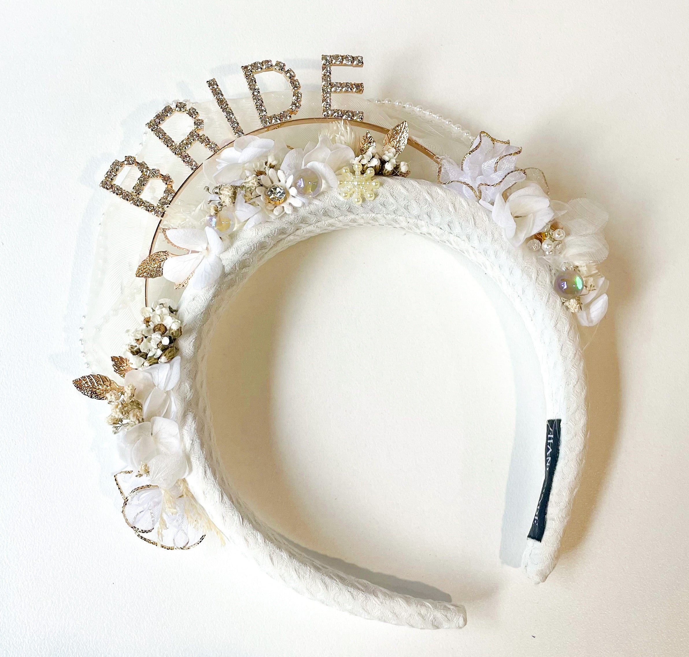 Bride Pearl Ruffle Headband