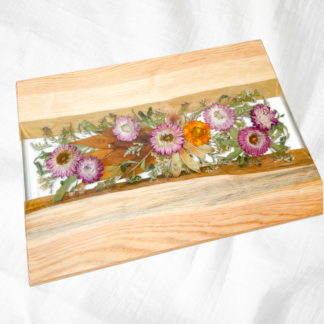 Preserved Flowers Timber Charcuterie Boards