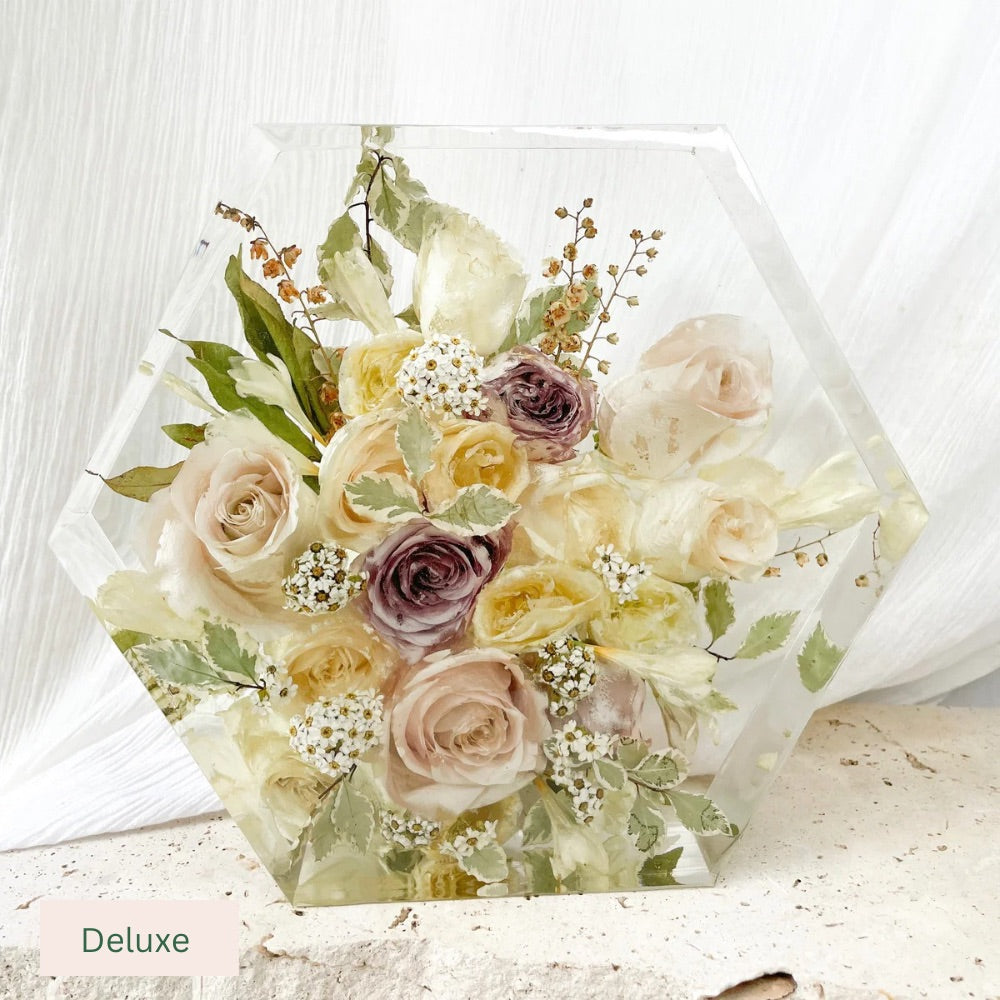 Preserved Flowers Resin Hexagons