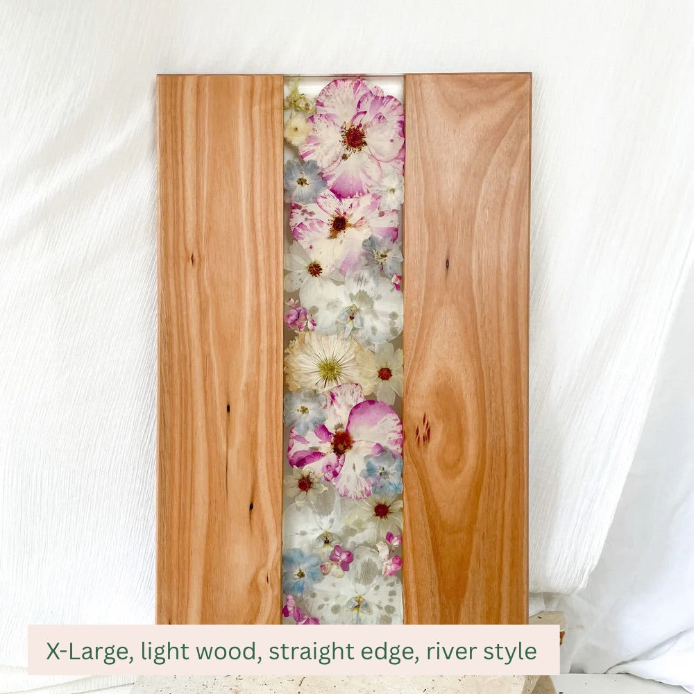 Preserved Flowers Timber Charcuterie Boards