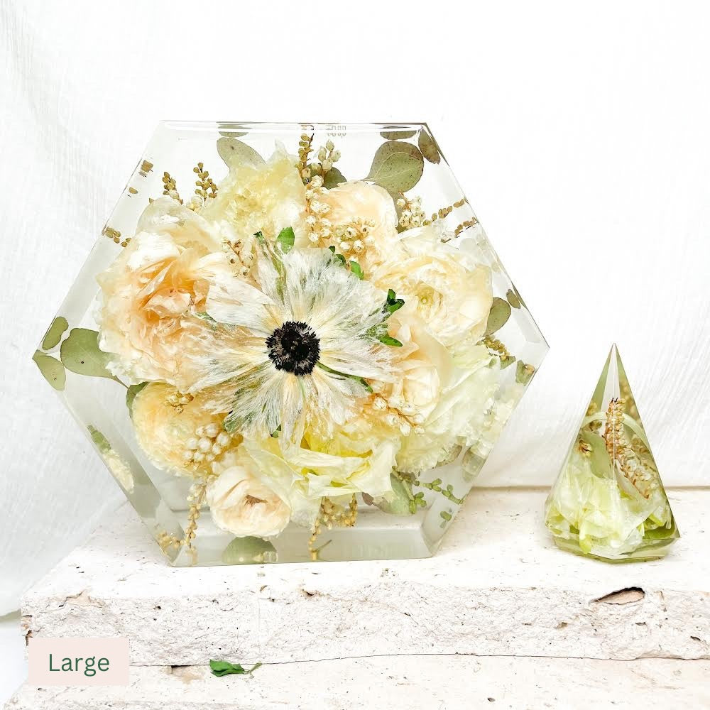 Preserved Flowers Resin Hexagons