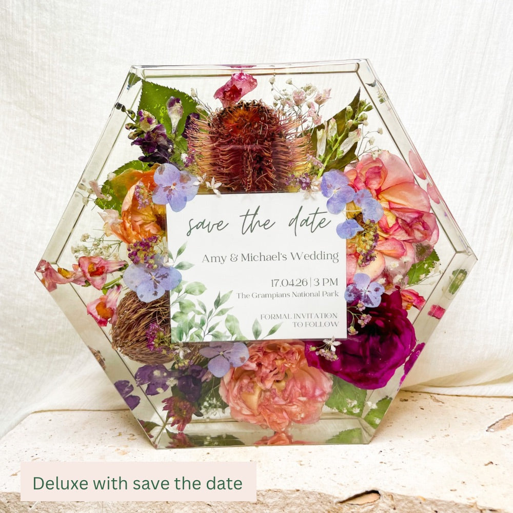Preserved Flowers Resin Hexagons