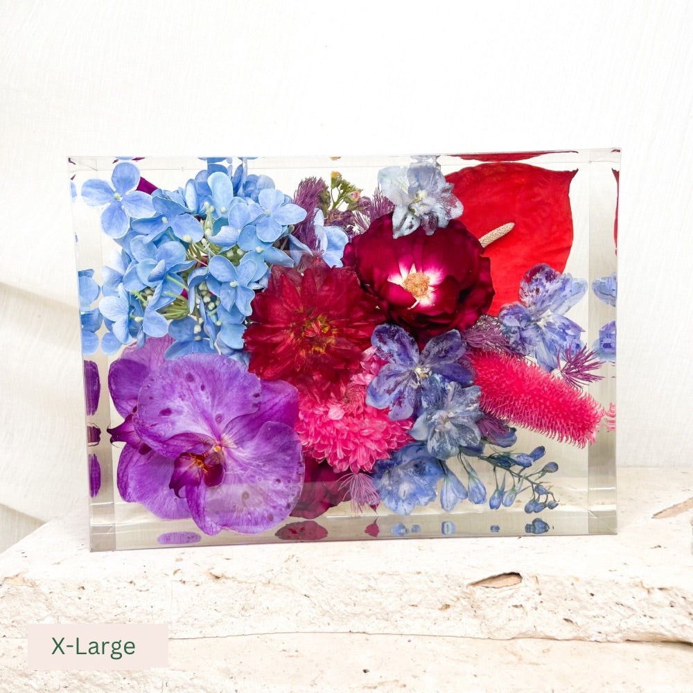 Preserved Flowers Resin Rectangles