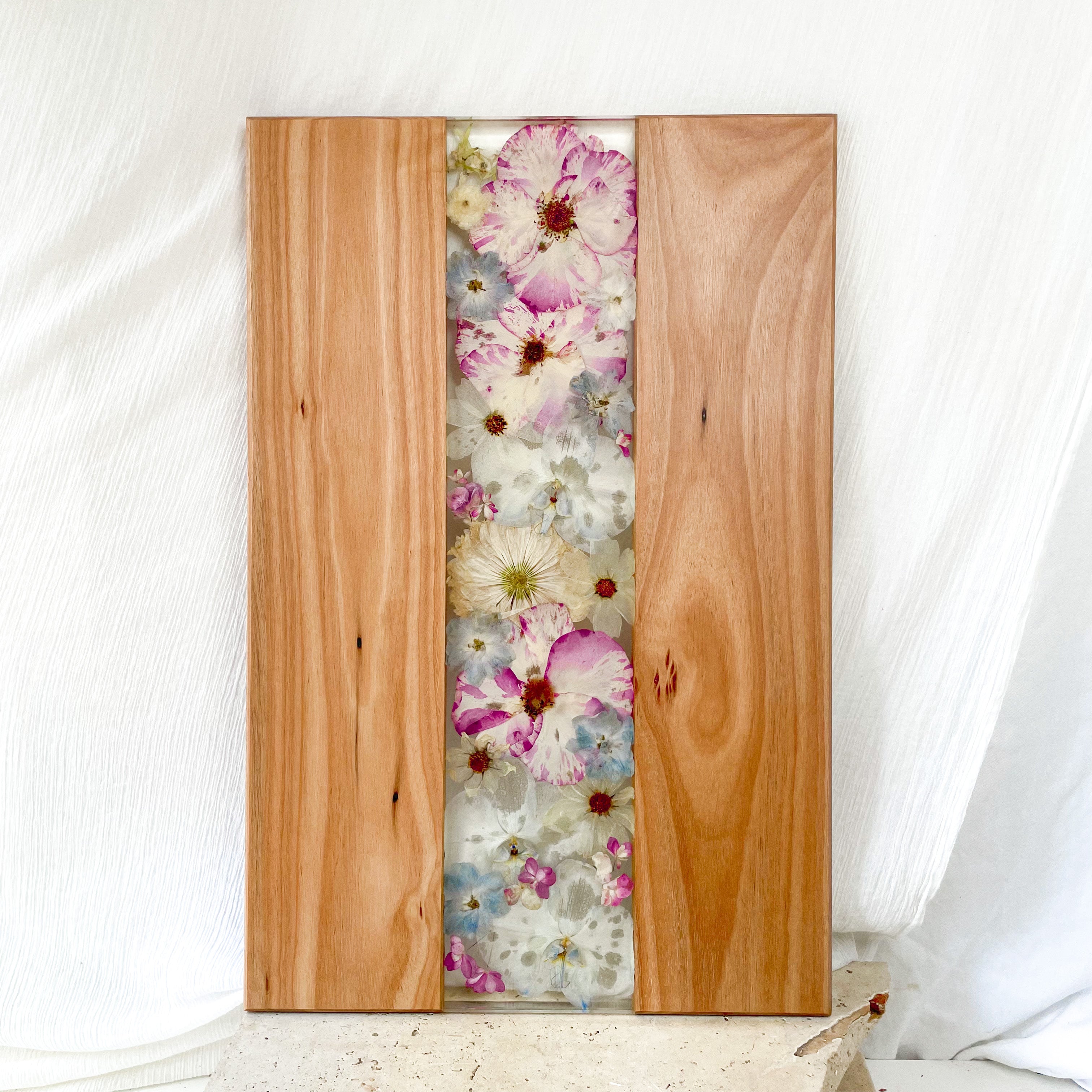Preserved Flowers Timber Charcuterie Boards