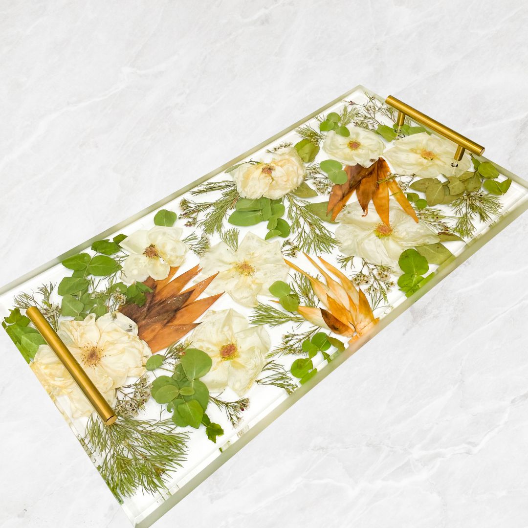 Preserved Flowers All Resin Charcuterie Boards