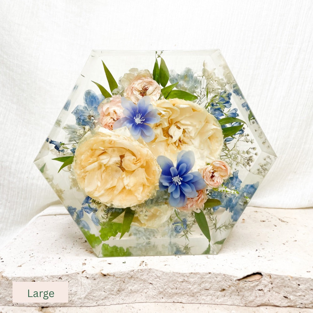 Preserved Flowers Resin Hexagons