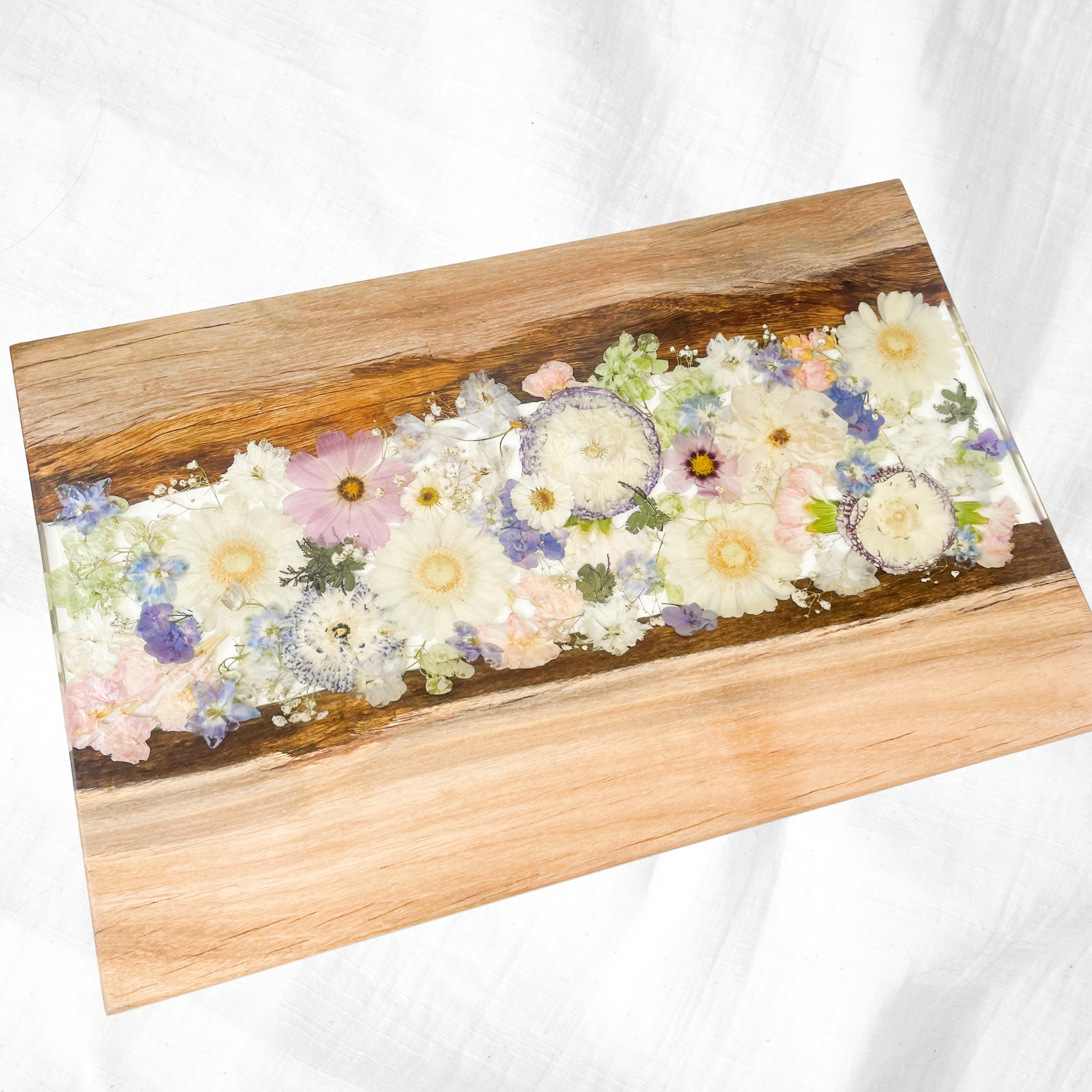 Preserved Flowers Timber Charcuterie Boards