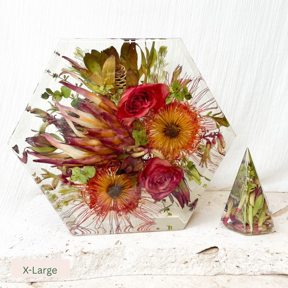 Preserved Flowers Resin Hexagons