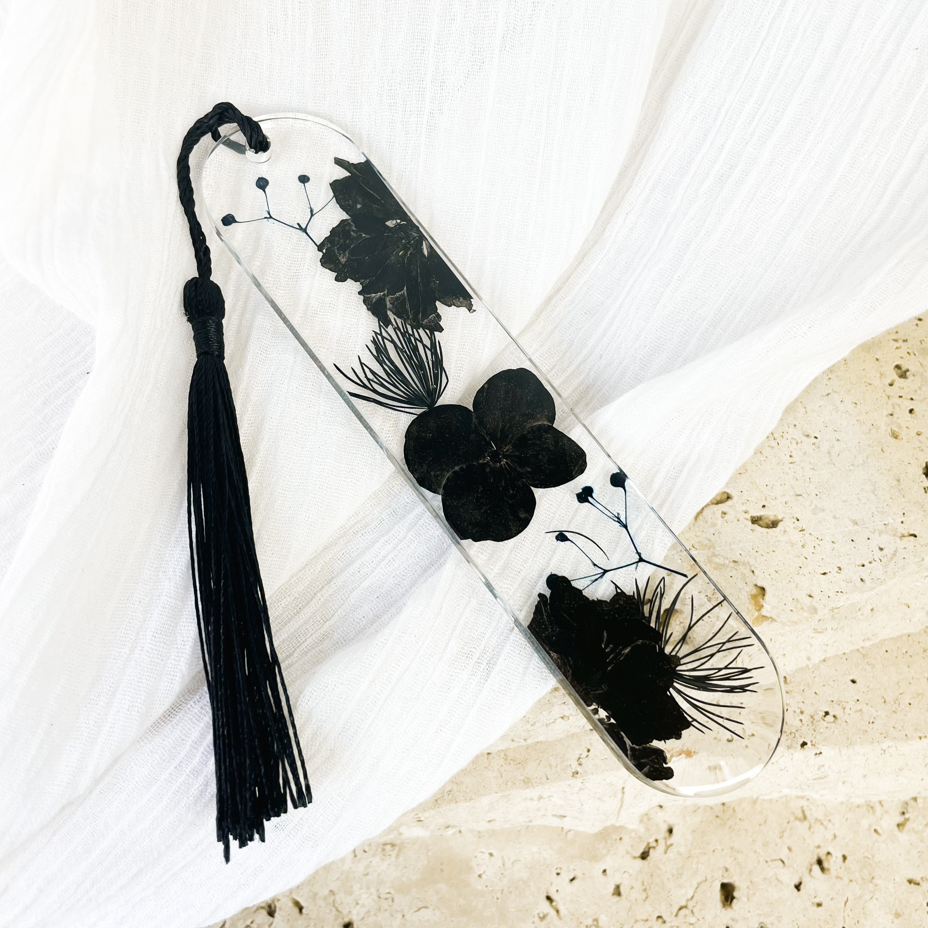 Black Flower Bookmark