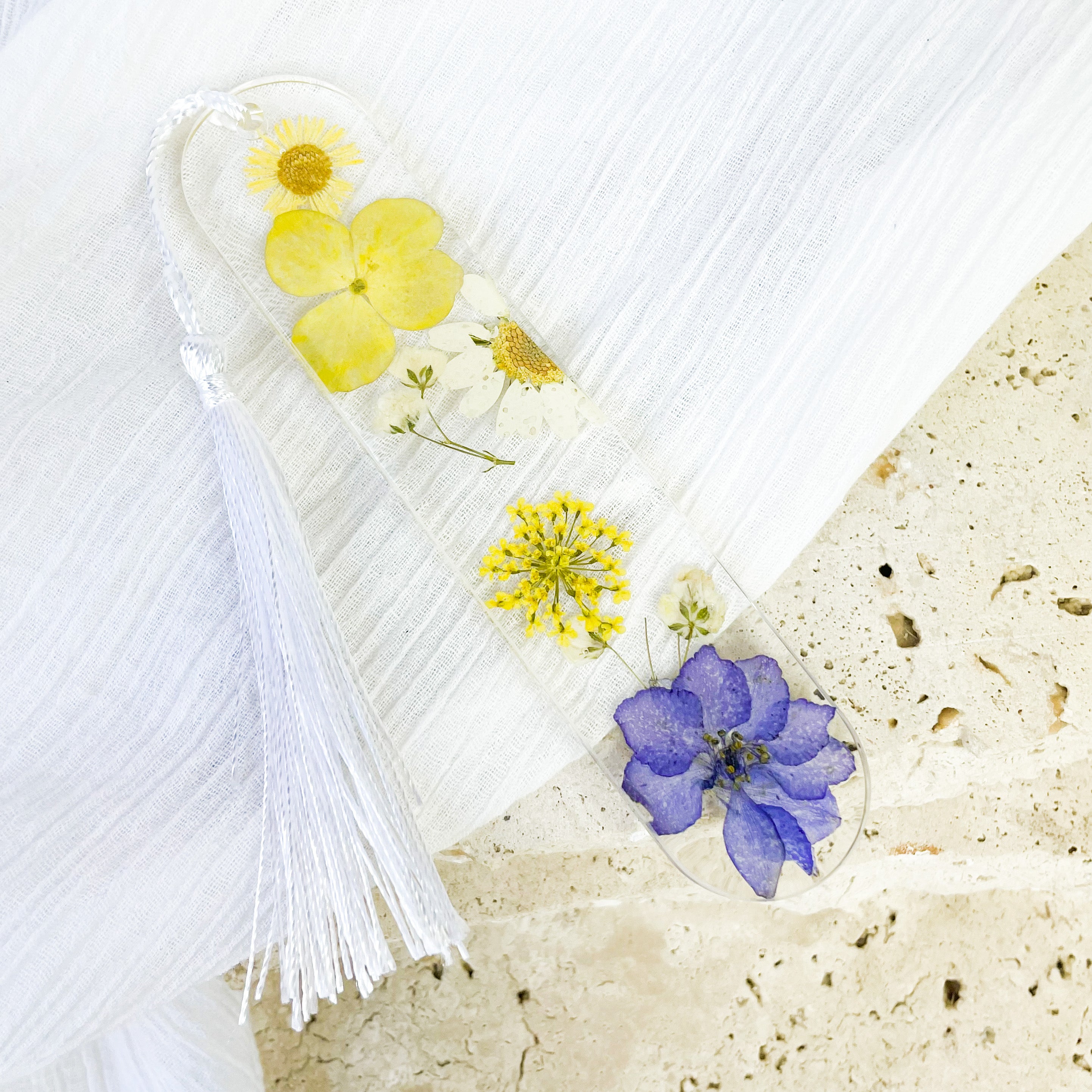 Yellow & Purple Flower Bookmark