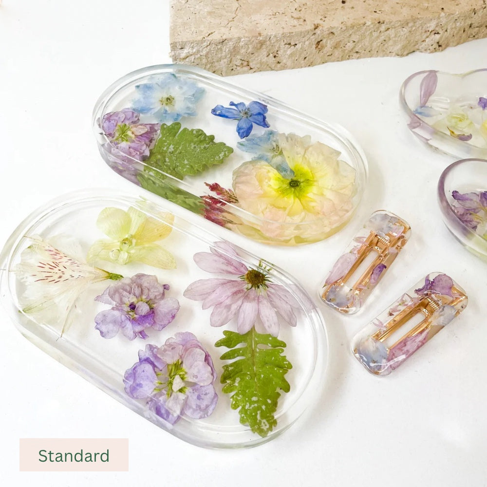 Preserved Flowers Resin Jewellery Trays