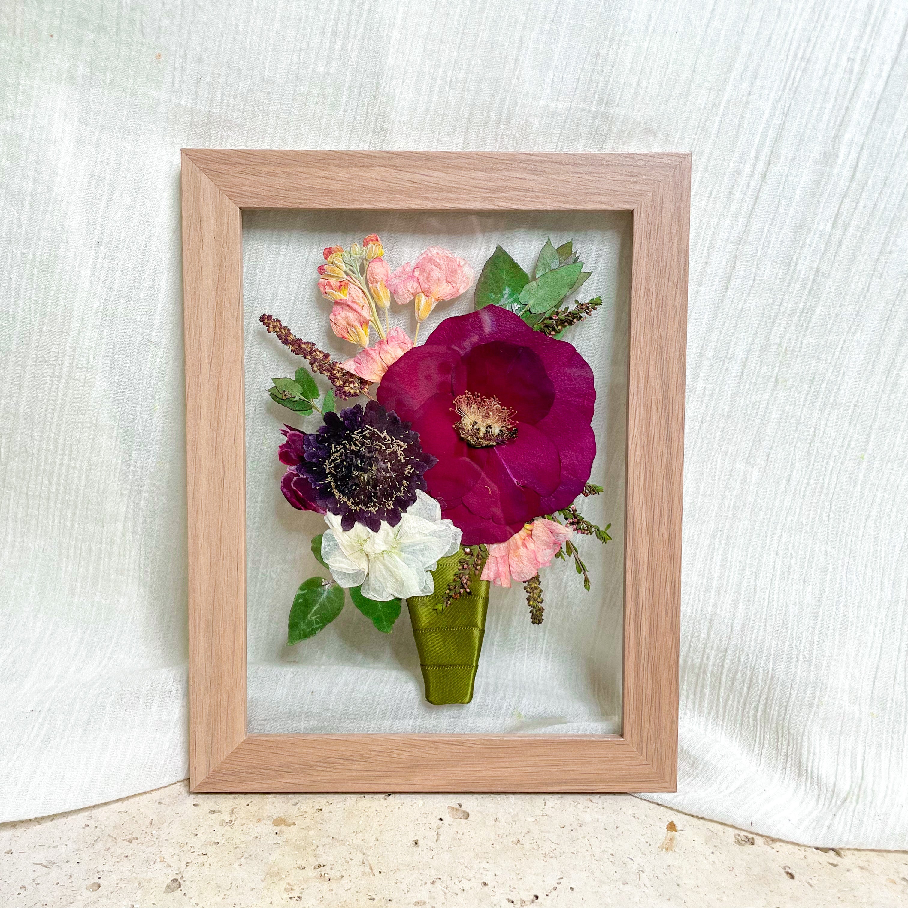 Pressed Flower Buttonhole Framing (Add on)