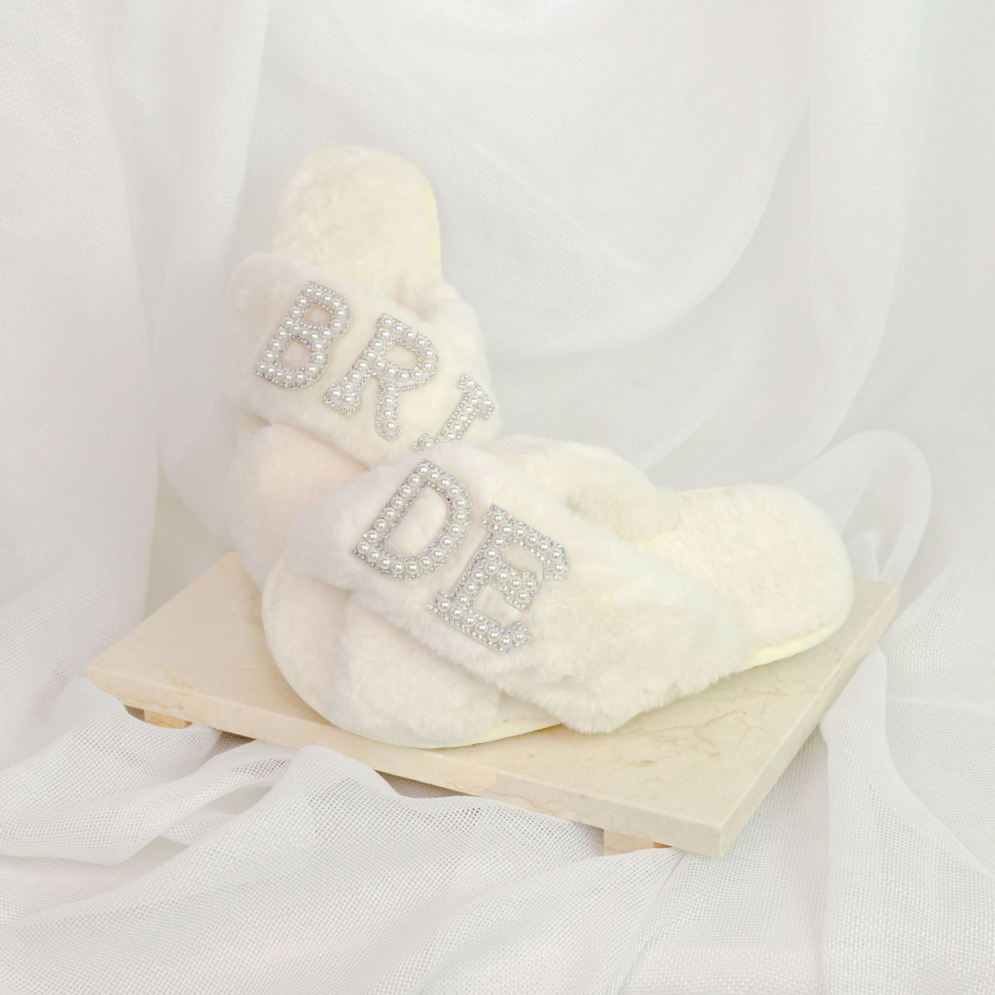 Bride Fluffy Slippers