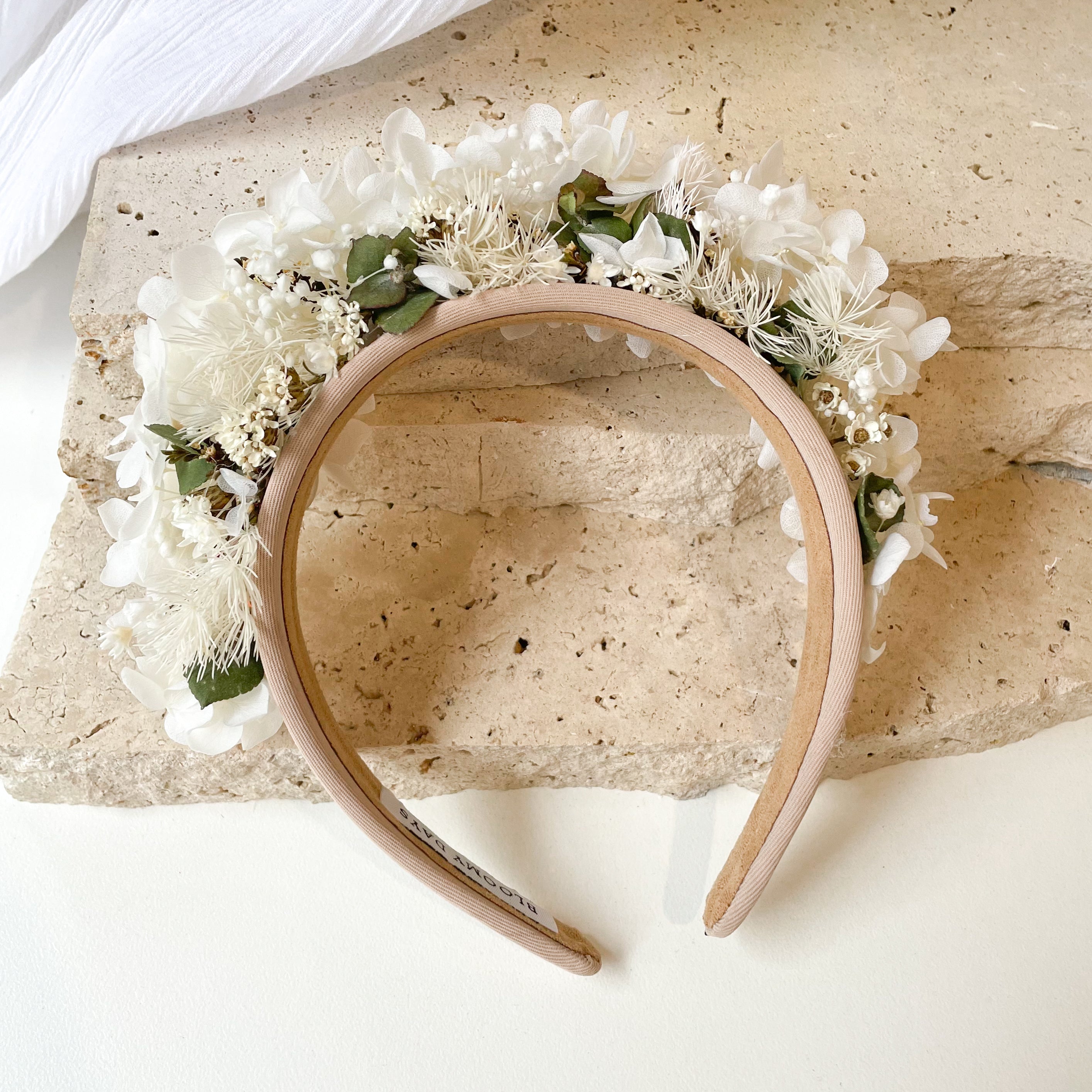 Hydrangea & Gum Floral Headband