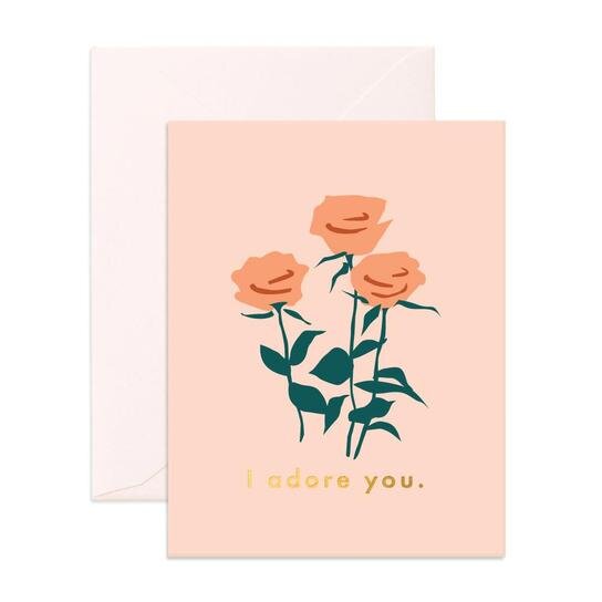 I Adore You Roses Greeting Card