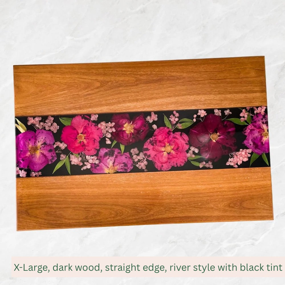 Preserved Flowers Timber Charcuterie Boards