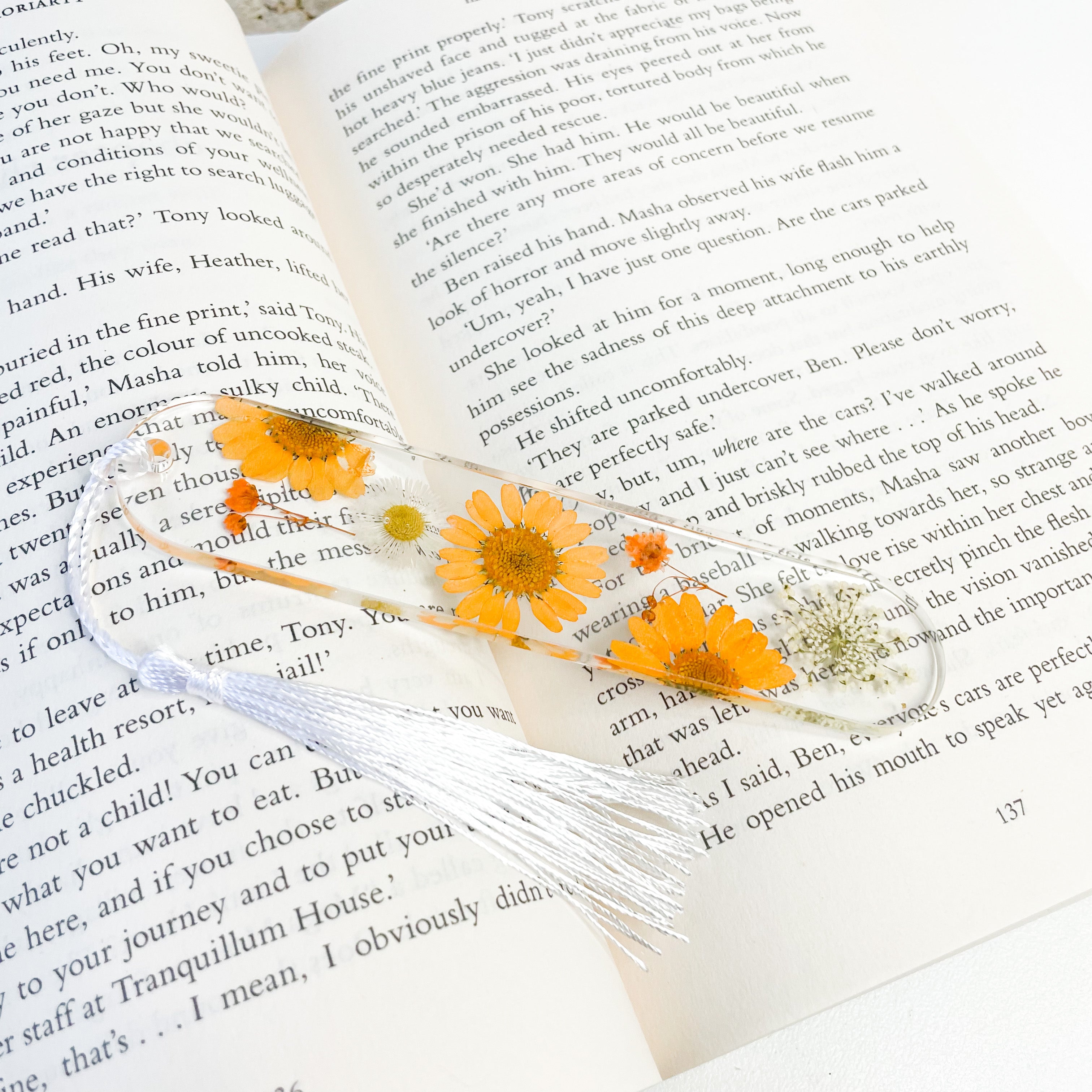 Orange Flower Bookmark