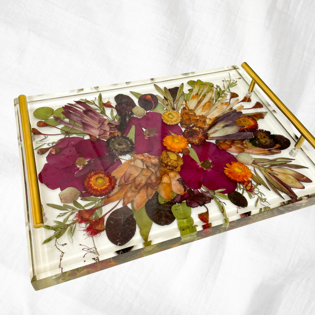 Preserved Flowers All Resin Charcuterie Boards