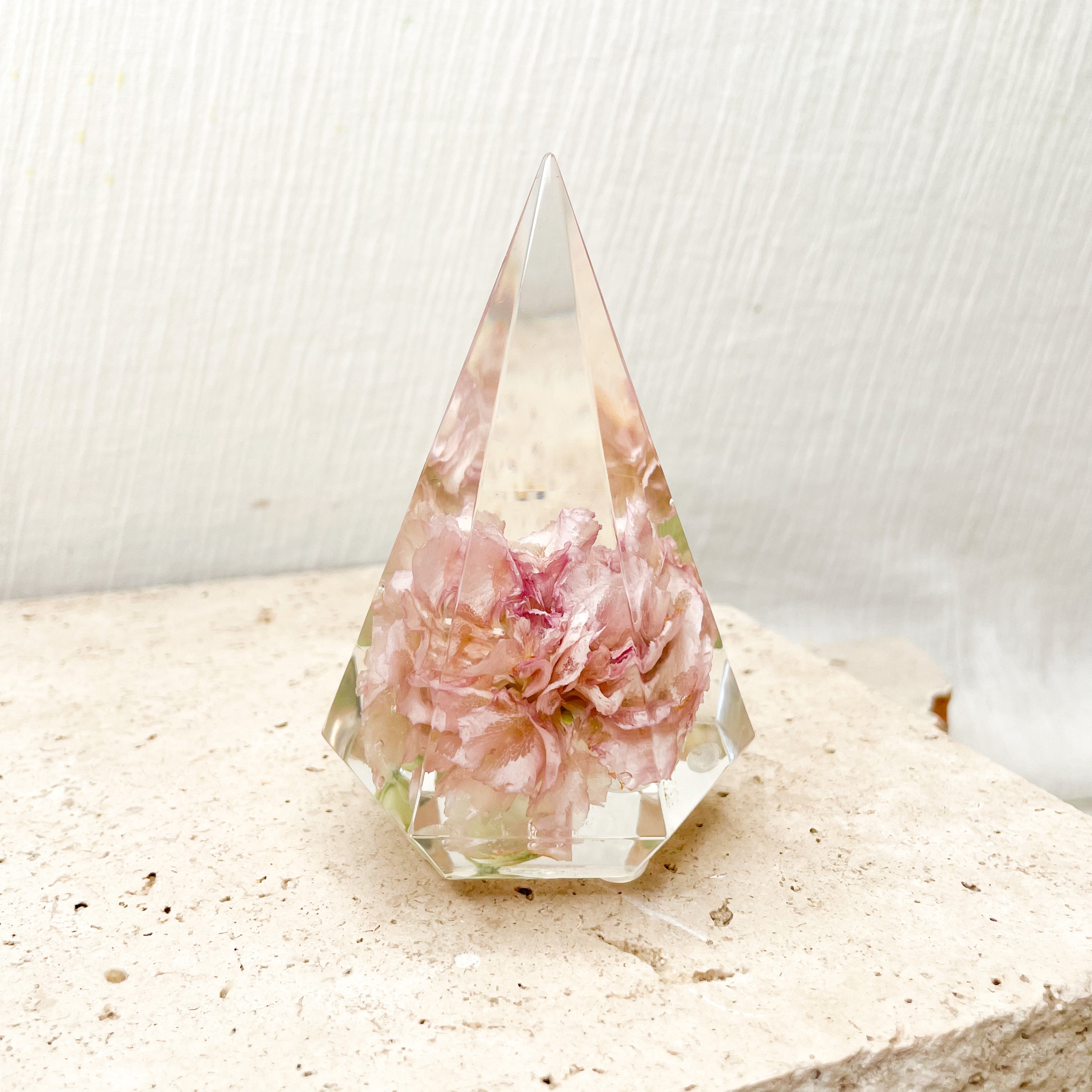 Resin Ring Holder - Pink Carnation