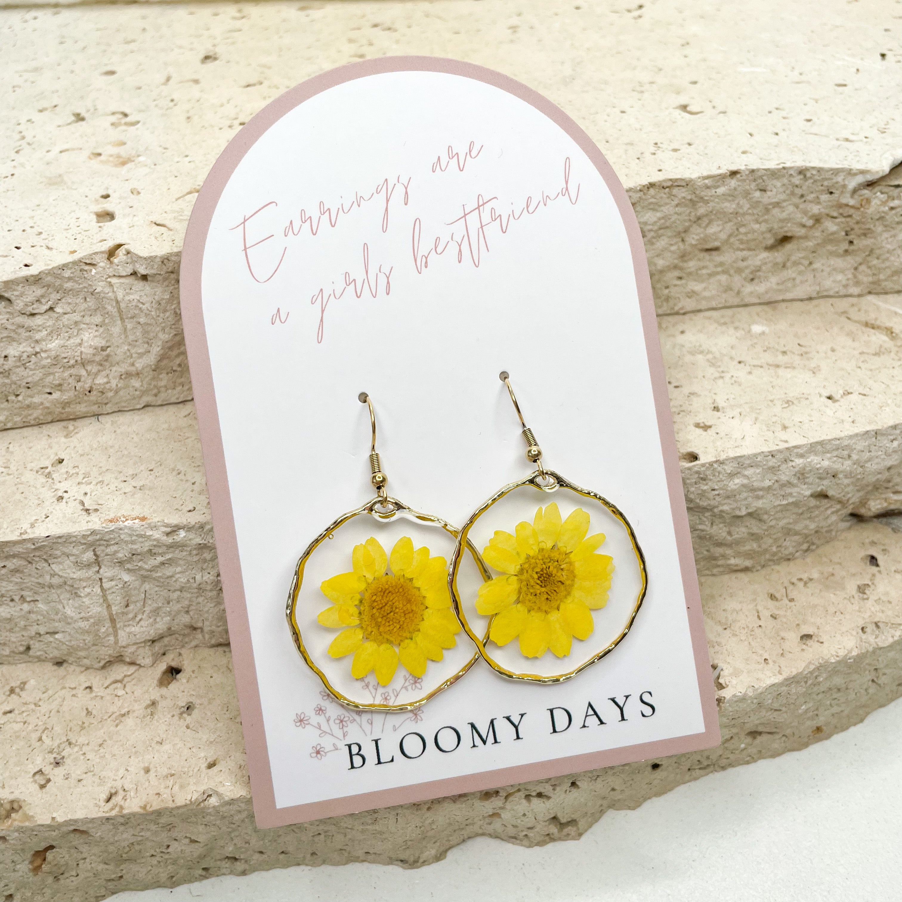 Yellow Daisy Earrings