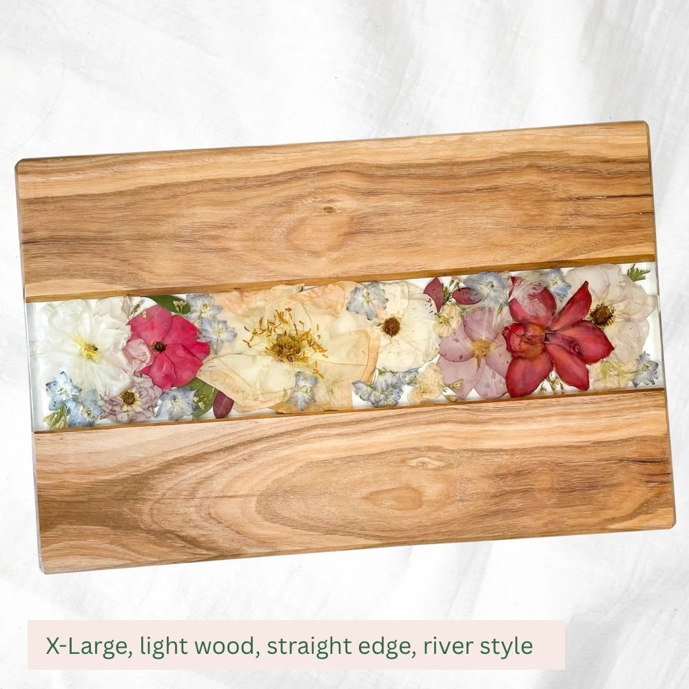 Preserved Flowers Timber Charcuterie Boards