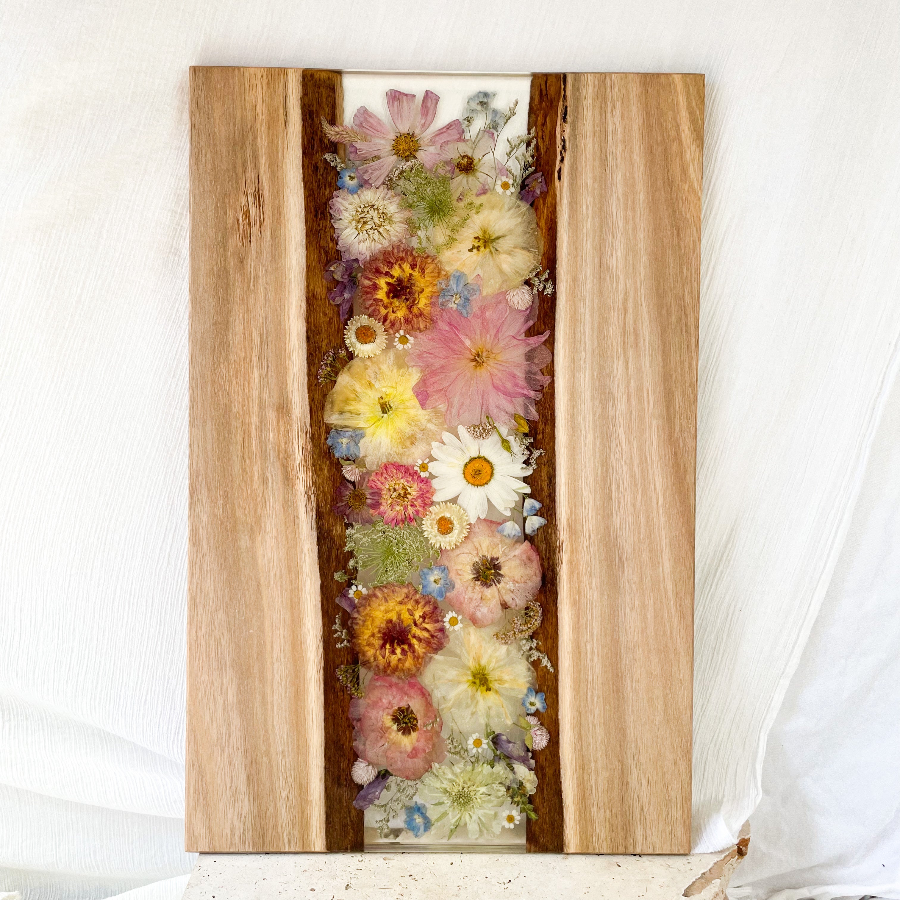 Preserved Flowers Timber Charcuterie Boards