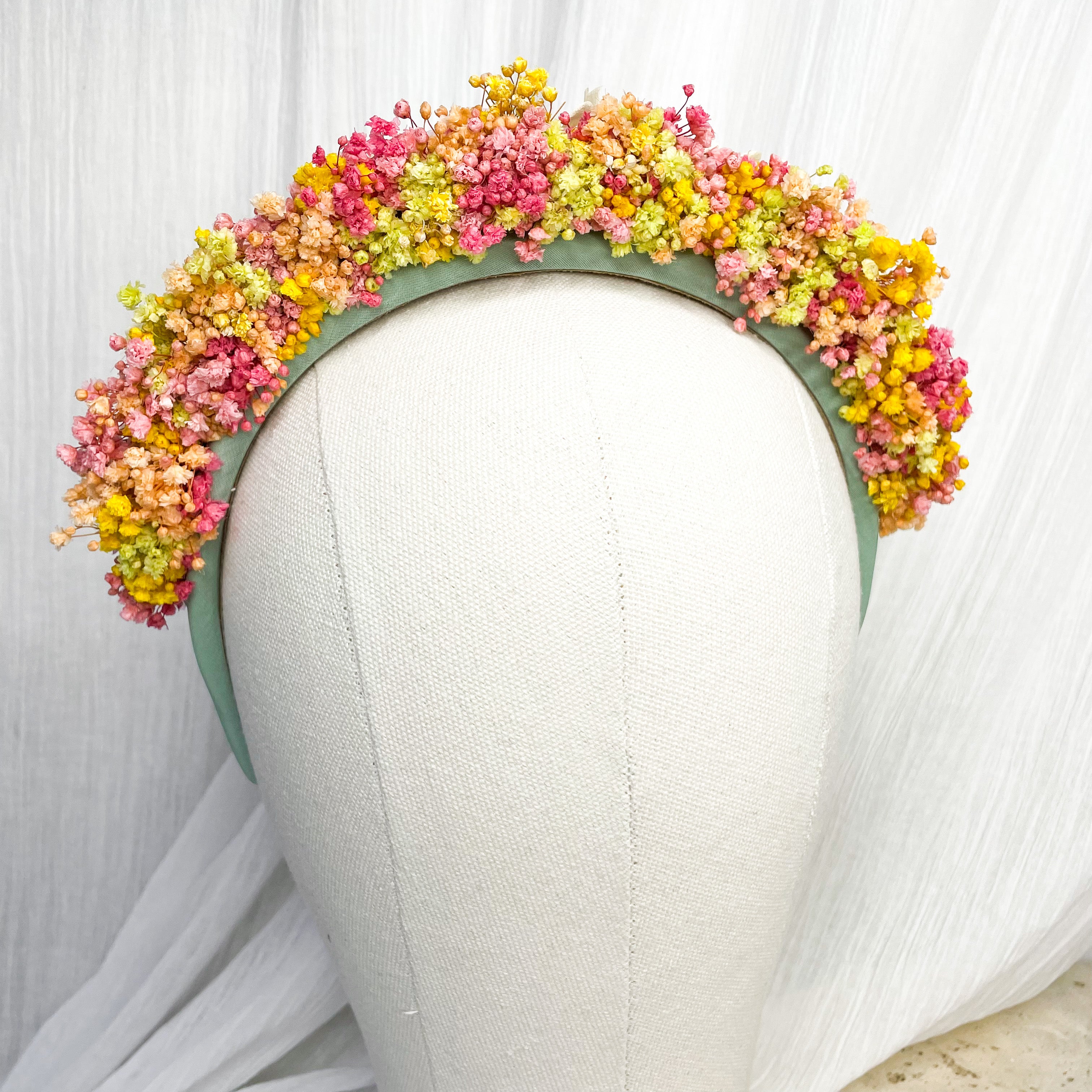 Yellow & Pink Gyp Floral Headband